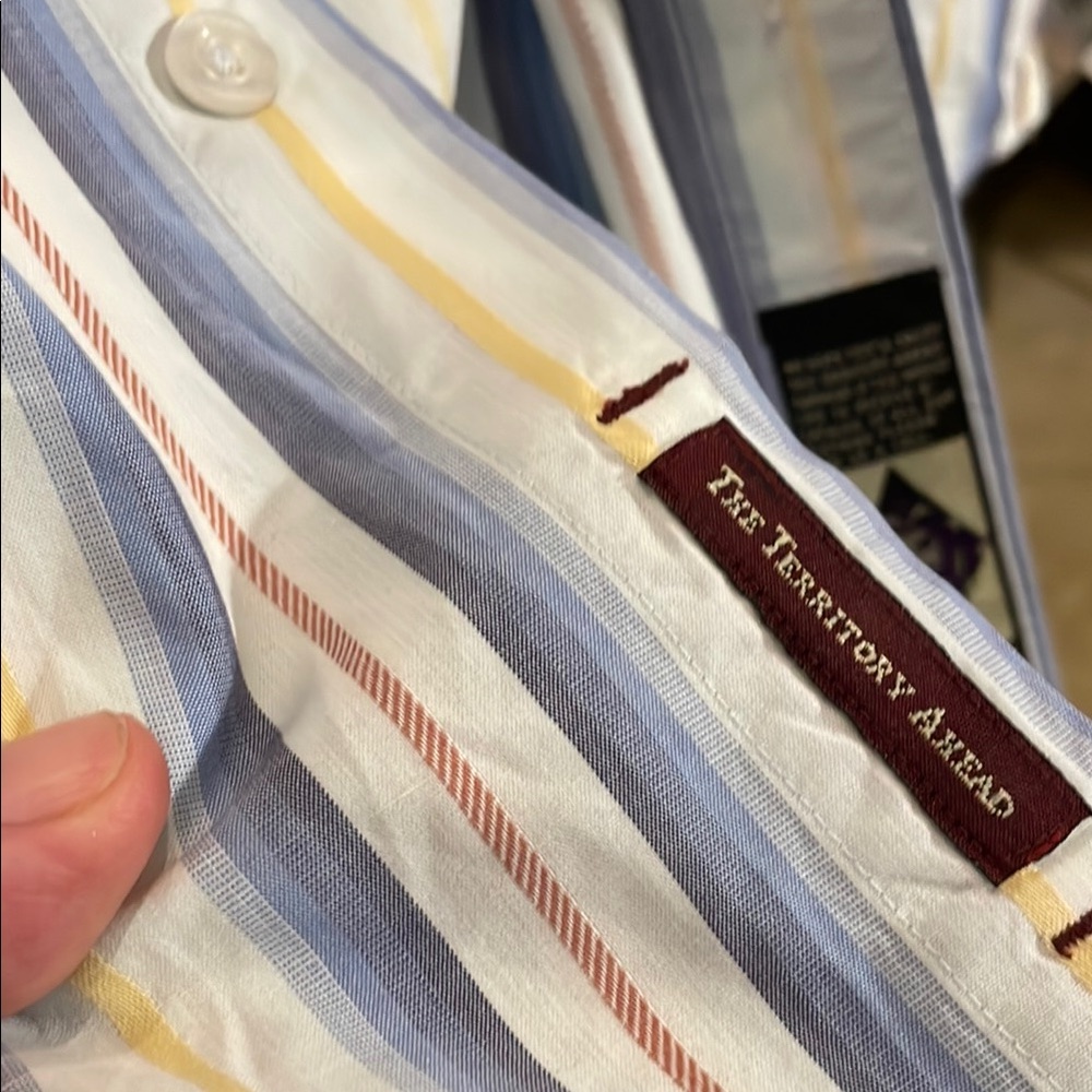 The Territory Ahead Blue and Yellow Casual Button Down Shirt - Picture 4 of 8